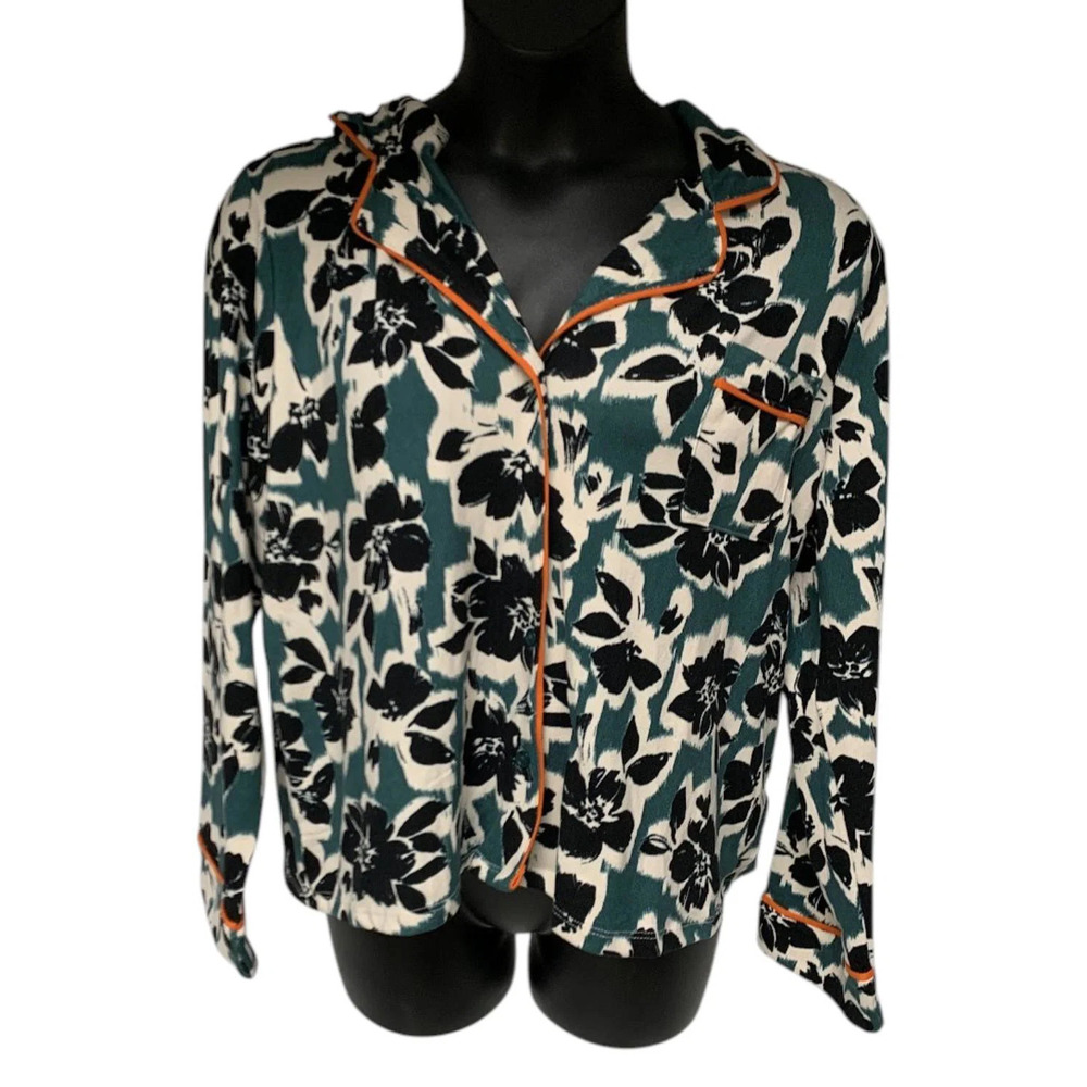 Sunday Brunch Pillowsoft Notch Collar Pajama Set Ikat Floral - Regular